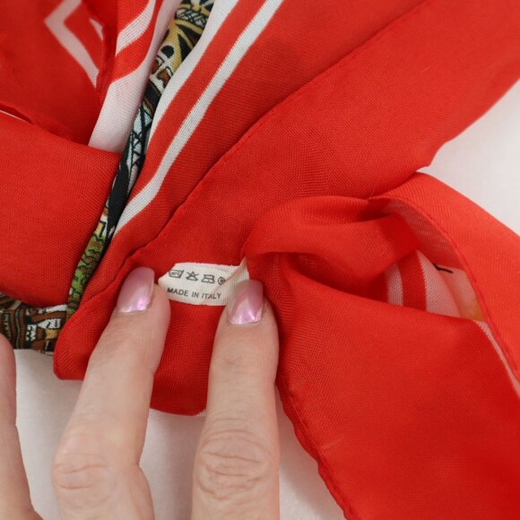 Paris Scarf Red Classic Career Versatile Travel Casual Everyday Weekend Office - Picture 6 of 11